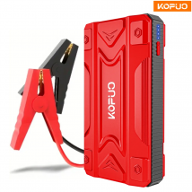 KOPUO Car Jump Starter 3000A Portable Power Bank 12V Emergency Auto Booster for 5.0L Gas/4.0L Diesel Engines