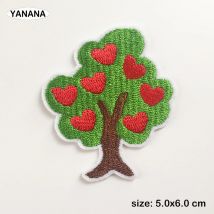 Love Tree Apple Tree Green trees  Badges Embroidered Stickers Iron on for Jacket Jeans Decoration DIY