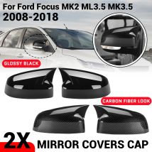 Paar für Ford Focus 2 3 MK2 MK3 Seitenflügel-Spiegelkappen, Abdeckungen, Add-On für Mondeo MK4 2008–2018, Horn-Stil, Rückspiegelkappe