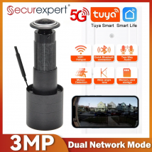 Telecamera Spioncino WiFi 3MP HD 2.4G/5G con Rilevamento Movimento e Audio Bidirezionale, Compatibile con Tuya Smart Life per la Sicurezza Domestica
