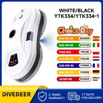 DIVEDEER Robot per la pulizia delle finestre Spray d'acqua Robot per finestre elettrico ultrasottile Aspirapolvere per la casa