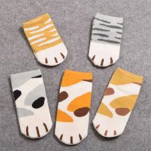 Damen-Socken mit Katzen- und Hundepfoten, kurze Strumpfwaren, niedrig geschnittene Söckchen für Mädchen und Jungen, süßes Geschenk