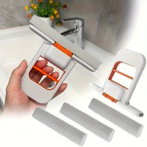2/8pcs Lavapavimenti da tavolo autoadescanti Spugna portatile Mop per la casa Bagno Cucina Pieghevole da tavolo Scrubber Mini Strumenti di pulizia
