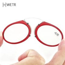 Stick On Phone MINI Clip Nose Bridge Reading Glasses 1.0 To 3.5 Portable Presbyopic Glasses With Case