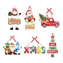 Weihnachts tür Kleiderbügel Neujahr Party Anhänger Anhänger Santa Claus Schneemann Weihnachts baum hängen Ornamente Weihnachts dekor