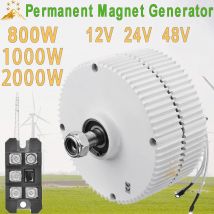 800W 1000W 2000W 12V 24V 48V Generator Niedrige Geschwindigkeit PMG Getriebelose Permanent Magnet AC 1KW 2KW Lichtmaschine Für DIY Wind Wasser Turbine