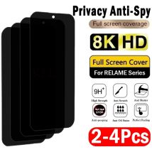 Vetro temperato anti-spia per Realme C75 C67 C65 C63 C61 C55 C53 C51 C35 C33 C31 C30 Nota 60 50 Protezione schermo anti-peep