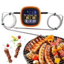 Termometro da cucina digitale con 2 sonde Touch Screen Carne Barbecue Strumento di misurazione della temperatura degli alimenti Bistecca BBQ Timer Strumenti di cottura