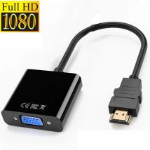 HD 1080P Adapter HDMI na VGA Cyfrowy analogowy konwerter kabla HDMI męski na Famale VGA do komputera