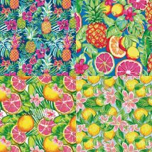 Alinacutle Junkjournal Sommer-Ananas-Papierpaket, 24 Blatt, 15,2 cm, gemusterter Papierblock für Scrapbooking, handgefertigter Bastelhintergrund