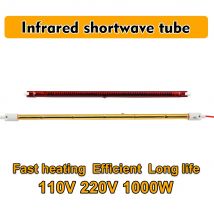 1000 W Halogenröhre Quarz Rubin Trocknen Malerei Druck Infrarotfarbe Aushärtungslampe Kurzwellenheizung Backlicht