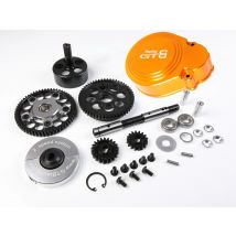 GTBRacing 2-Gang-Getriebesystem mit Metallgetriebeabdeckungssatz für 1/5 RC Car HPI KM Rovan Baja 5b SS 5SC Teil
