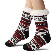 Fluffy Non Slip Socks Mens Plaid Winter Warm Short Cotton Thickened Home Sleeping Thermal Soft Anti Skid Floor Fuzzy Sock Male