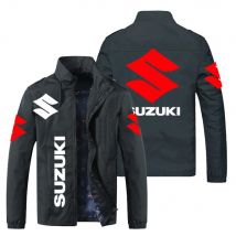 Spring/Autumn Thin Suzuki Logo Print Jacket Street Running Men's Sports Zipper Cardigan Jacket 2026