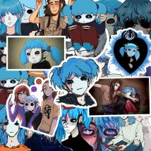 10/30/52 Stück Horror Sally Face Aufkleber Ästhetik Sally Anime Aufkleber Wasserdicht Laptop Skateboard Notebook Fahrrad Graffiti Aufkleber