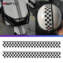 50cm Car Stickers Checkered Stripes Decals Stickers Motorbike Fender Decals Decorative Sticker for Car Motorcycle  Accessories