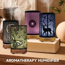 Iron Art Diffusor für ätherische Öle, 100 ml, Timing-Funktion, Ultraschall-Luftbefeuchter, Aromadiffusor, Haushaltsgerät mit LED-Leuchten