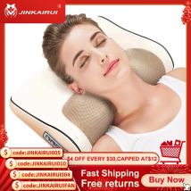 obtener el Código de promoción 11112020ES5 Almohada de masaje Cervical Shiatsu, cojín de masaje eléctrico multifuncional, dispositivo de relajación corporal para cuello y hombros