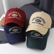 Retro-Baseballkappe mit Buchstaben-Stickerei für Damen und Herren, Hut mit gebogener Krempe, Sommer-Outdoor-Soft-Top-Kappen, lässige Snapback-Sonnenhüte