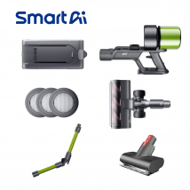 Originalzubehör für Staubsauger SmartAI Akku/HEPA-Filter/Teleskoprohr, kompatibel nur mit SmartAI Staubsaugern