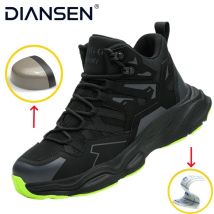 Scarpe antinfortunistiche con punta in acciaio Kevlar-suola da uomo Anti-perforazione Anti-sfondamento Stivali da lavoro industriali antiscivolo Stivali tattici di protezione