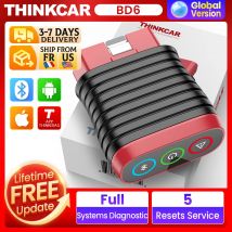 THINKCAR BD6 Skaner Bluetooth Narzędzie Diagnostyczne Samochodowe Skaner OBD2 Pełna Diagnostyka Systemów 5 Resetów Bezplatna Diagnostyka Samochodowa Czytnik Kodów OBD