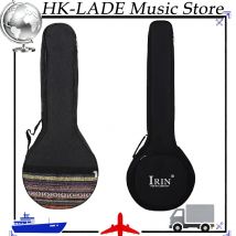 Ethnic Cotton Banjo Bag with Adjustable Shoulder Strap Carrying Handle for 4/5-String Banjos Stringed Instrument Accessory