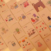 10 Pz/set Cactus Gatto Volpe Orso Gufo Kraft Retro 64K Notebook Mini Tasca Notepad Scuola Forniture Per Ufficio di Cancelleria