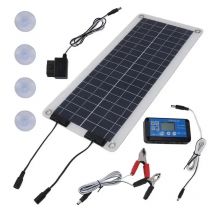 Solarpanel-Ladegerät, 100 W, wasserdichtes Erhaltungsladegerät, Solarbatterie-Wartungsgerät, Dual-Ausgang für 12 V-24 V, Auto, Wohnmobil, Boot, Motorrad