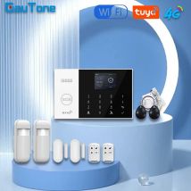 GauTone WiFi 4G Protezione di sicurezza Alexa Tuya Smart Life Domotica Porta di movimento Sensore magnetico Set di sistemi di sicurezza di allarme