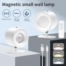 Innen-Schlafzimmer-Nachttisch-Wandleuchte, leicht, magnetisch, 360° °   Rotations-LED-Wandleuchte, wiederaufladbar, dimmbar, Leseleuchte mit zwei Köpfen