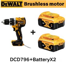 Dewalt 796 Bezprzewodowa Wiertarko-Wkrętarka Udarowa Bezszczotkowa Wiertarka Wielofunkcyjna Akumulatorowa Przenośna Narzędzia Elektryczne 20V