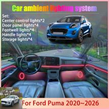 For Ford Puma 2020~2026 2021 2022 2023 2024 2025 2/18 in 1 Car Atmosphere Light Lamp RGB Shade Ensemble Streamer Atmosphere Set