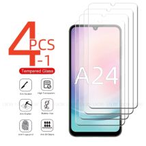 4Pcs For Samsung A24 Glass Samsung A24 Screen Protector Transparent Protective 9H Clear Tempered Glass Samsung Galaxy A24 A 24