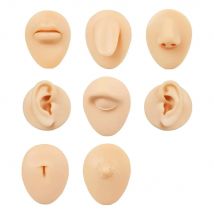 1PC orecchio naso labbro ombelico lingua tatuaggio modello in silicone pratica di puntura del tatuaggio simulazione parte del corpo umano display gioielli penetranti