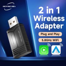 2026 HEYINCAR Kabelloser CarPlay Android Auto Adapter für Golf, Peugeot, Volkswagen, Ford, Suzuki, Chevrolet, Skoda, MG, Chery