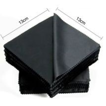 20pcs/lot Black Microfiber Cycling Sunglasses Eyeglasses Cleaning Cloth Glasses Eyewear Clean Lens Cloth Accessories