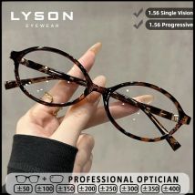 LYSON Retro Myopie Brille Frauen Oval Kleine Rahmen Anpassung Brillen Anti Blau Licht Progressive Lesebrille