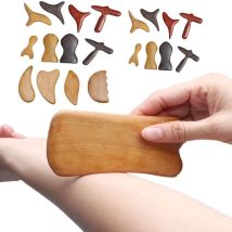 Strumenti Gua Sha per massaggio con punto trigger in legno, strumenti professionali per il drenaggio linfatico, strumenti per massaggio con terapia del legno per il viso delle mani delle gambe