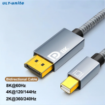 Cavo Mini DP a DP 8K60Hz Cavi DP bidirezionali da 4K144Hz a Mini DisplayPort DP per monitor Proiettore Laptop MacBook