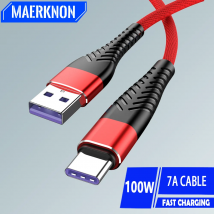 7A 100W cavo USB C cavo di ricarica rapida tipo C data per Samsung Huawei Xiaomi 12 cavo di ricarica