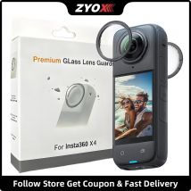 Tappo protettivo per obiettivo per Insta360 X4 Protezioni per lenti in vetro Premium Vetro temperato antigraffio per accessori per fotocamera Insta 360 X4