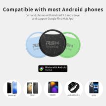 RSH Security Tracker Portafoglio Bagagli Coffer Box Locator Anti Perdita per Android Smart Tag Funziona con Google Trova per Samsung OnePlus