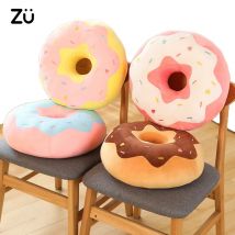 ZU 38cm Sweet Buns Donut Soft Toy Stuffed Cream Doughnut Plush Pillow Simulation Food Sofa Chair Cushion Kids Girl Gift
