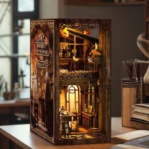 DIY Buch Nook Kit Miniatur Holz Puppenhaus 3D Puzzle Montage Modell Gebäude Mit Licht Bücherregal Einsatz Dekoration Spielzeug Geschenke