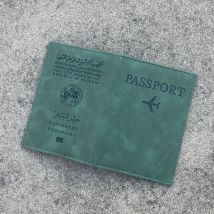 ALGERIA Passhülle, grün, Reisebrieftasche, Damen-Pu-Ledertasche für Pässe, modisch, niedlicher Reisepass-Schutz