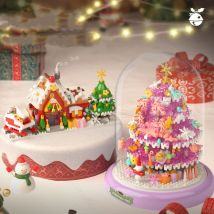 Weihnachten Bausteine Spielzeug für Kinder Weihnachten Geschenk Weihnachtsbaum Shop Diamant Blöcke Kinder Spielzeug