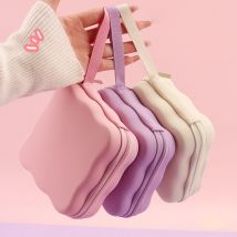 1/2Pcs Tragbare Datenkabel Lagerung Tasche Wasserdichte Zipper Kopfhörer Fall Schutz Box Für USB Münze Sanitär napki Tasche Tasche