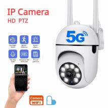 Cámara IP PTZ 5G, cámaras de vigilancia HD WiFi de 1080P, cámara de seguridad de visión nocturna a todo Color de 2MP, cámara inalámbrica con Zoom Digital 4x