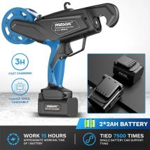 Attrezzi da giardinaggio elettrici per legatura da 16,8 V, batteria da 16,8 V 2 Ah, ingranaggi regolabili di livello 1-6, nastri per tapetool per verdure casa